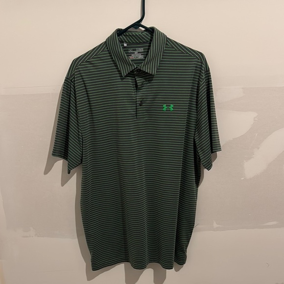 Under Armour Green Polo Shirt Classic Style - Picture 1 of 3